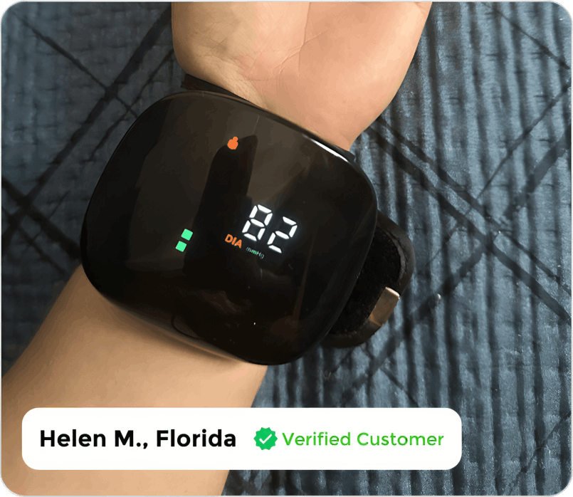 Vital Wrist Monitor customer- ~Helen M. –Florida, USA